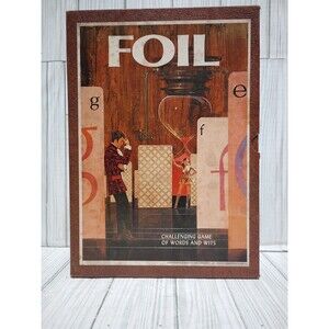 Vintage 1968 Foil Board Bookshelf Game Challenging Game of Words and Wits By 3M